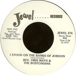 Rev. Oris Mays / The Bostonians I Stood On The Banks Of Jordan / Robed In White Velvet USED VINYL 7INCH SINGLE 45 RPM