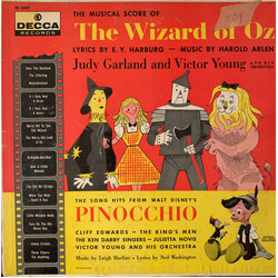 Judy Garland / Victor Young And His Orchestra The Musical Score Of The Wizard Of Oz & The Song Hits From Pinocchio Vinyl LP USED