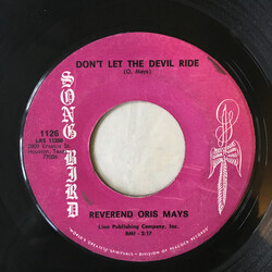 Rev. Oris Mays Don't Let The Devil Ride / I Learned How To Lean USED VINYL 7INCH 45 RPM