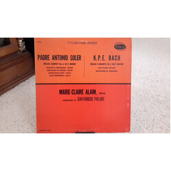 Padre Antonio Soler / Carl Philipp Emanuel Bach / Marie-Claire Alain Organ Quintet No. 6 In G Minor / Organ Concerto In E Flat Major Vinyl LP USED