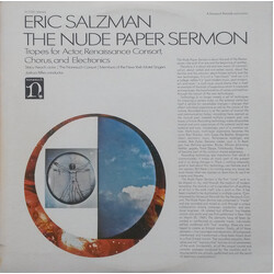 Eric Salzman The Nude Paper Sermon Vinyl LP USED