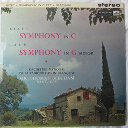 Georges Bizet / Édouard Lalo / Orchestre National De France / Sir Thomas Beecham Symphony In C / Symphony In G Minor Vinyl LP USED