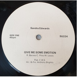 Sandra Edwards Give Me Some Emotion / Endlessly USED VINYL 12INCH 45 RPM SINGLE