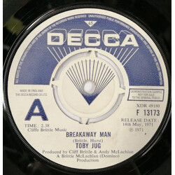 Toby Jug Breakaway Man / Brotherhood USED VINYL 7INCH 45 RPM SINGLE PROMO