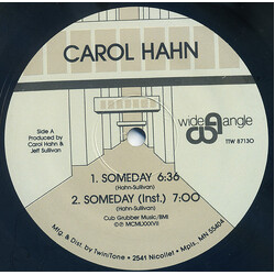 Carol Hahn Someday USED VINYL 12INCH 33 S RPM