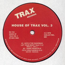 Ace & The Sandman / Jamie Principle House Of Trax Vol. 3 USED VINYL 12INCH 33 S RPM