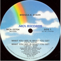 Brenda K. Starr What You See Is What You Get USED VINYL 12INCH 33 S RPM