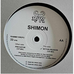 Shimon The Predator / Within Reason (Ant Miles VIP Remixes) USED VINYL 12INCH 45 RPM
