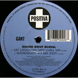 Gant Sound Bwoy Burial / All Night Long USED VINYL 12INCH 33 S RPM