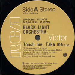 Black Light Orchestra Touch Me, Take Me USED VINYL 12INCH 45 RPM STEREO MONO