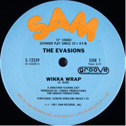 The Evasions Wikka Wrap USED VINYL 12INCH 33 S RPM SINGLE STEREO