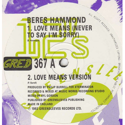 Beres Hammond / Baby Face (2) Love Means (Never To Say I'm Sorry) / Hard Core Vinyl 12" USED