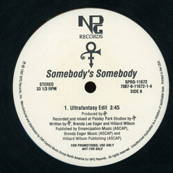 The Artist (Formerly Known As Prince) Somebody's Somebody (Remix) USED VINYL 12INCH 33 S RPM SINGLE PROMO STEREO