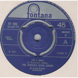 The Spencer Davis Group I'm A Man USED VINYL 7INCH 45 RPM SINGLE MONO