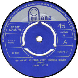 Jeremy Taylor Red Velvet Steering Wheel Covered Driver / Nasty Spider USED VINYL 7INCH MONO 45 RPM SINGLE
