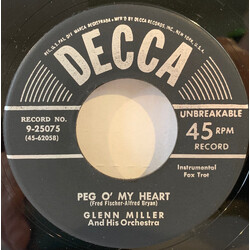 Glenn Miller And His Orchestra Peg O' My Heart / Moonlight Bay USED VINYL 7INCH 45 RPM REISSUE
