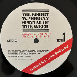 England Dan & John Ford Coley The Robert W. Morgan Special Of The Week Vinyl LP USED
