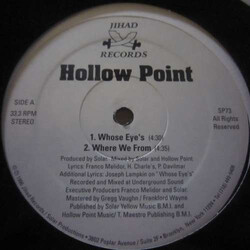 Hollow Point (2) Whose Eye's USED VINYL 12INCH 33 S RPM EP