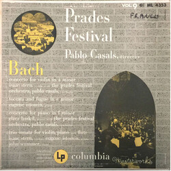 Johann Sebastian Bach / Pablo Casals Prades Festival - Vol. 9 Vinyl LP USED