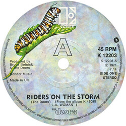 The Doors Riders On The Storm USED VINYL 7INCH 45 RPM SINGLE STEREO