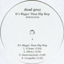 Dead Prez It's Bigger Than Hip Hop / Hip Hop USED VINYL 12INCH 33 S RPM PROMO