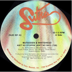 McFadden & Whitehead Ain't No Stoppin' (Ain't No Way) USED VINYL 12INCH 33 S RPM
