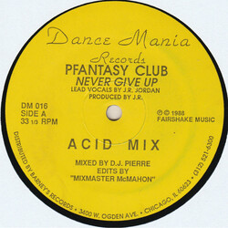 Pierre's Pfantasy Club Never Give Up USED VINYL 12INCH 33 S RPM
