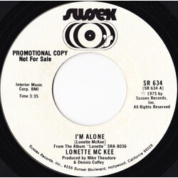 Lonette McKee I'm Alone Vinyl 7" USED