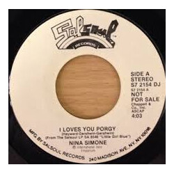 Nina Simone I Loves You Porgy USED VINYL 7INCH 45 RPM SINGLE PROMO REISSUE STEREO MONO