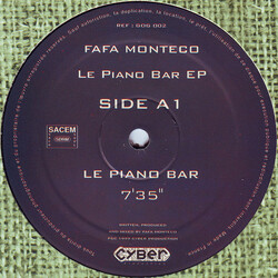 Fafa Monteco Le Piano Bar EP USED VINYL 12INCH EP 45 RPM 33 S RPM