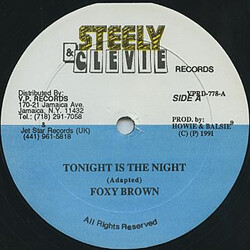 Foxy Brown (2) Tonight Is The Night USED VINYL 12INCH 45 RPM