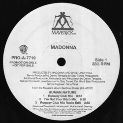 Madonna Human Nature USED VINYL 12INCH 33 S RPM PROMO