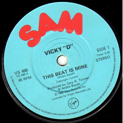 Vicky "D" This Beat Is Mine USED VINYL 7INCH 45 RPM SINGLE STEREO