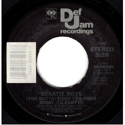 Beastie Boys (You Gotta) Fight For Your Right (To Party!) USED VINYL 7INCH 45 RPM SINGLE STYRENE STEREO