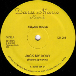 Yellow House Jack My Body USED VINYL 12INCH 33 S RPM