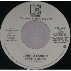 John O'Banion Love Is Blind Vinyl 7" USED
