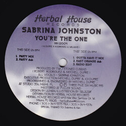 Sabrina Johnston You're The One USED VINYL 12INCH 33 S RPM