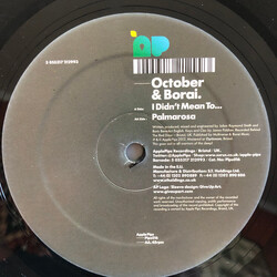 October / Borai I Didn't Mean To / Palmarosa USED VINYL 12INCH 45 RPM