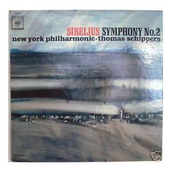 Jean Sibelius / The New York Philharmonic Orchestra / Thomas Schippers Symphony No. 2 Vinyl LP USED
