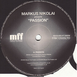 Markus Nikolai Passion USED VINYL 12INCH 33 S RPM