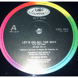 Sly Fox Let's Go All The Way USED VINYL 12INCH 45 RPM SINGLE MISPRESS