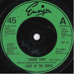 Light Of The World London Town USED VINYL 7INCH 45 RPM SINGLE