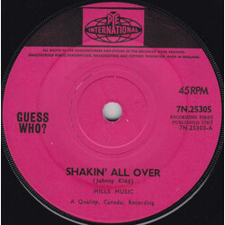 The Guess Who Shakin' All Over / Till We Kissed USED VINYL 7INCH 45 RPM SINGLE