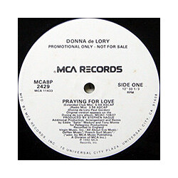 Donna de Lory Praying For Love USED VINYL 12INCH 33 S RPM PROMO