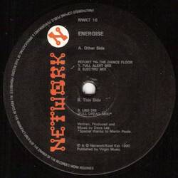 Energise Report To The Dancefloor USED VINYL 12INCH 45 RPM