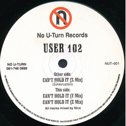 User 102 Can't Hold It USED VINYL 12INCH