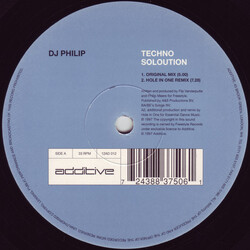 DJ Philip Techno Soloution / Too Deep USED VINYL 12INCH 33 S RPM