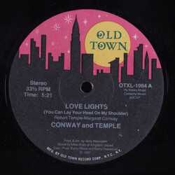 Conway & Temple Love Lights (You Can Lay Your Head On My Shoulder) USED VINYL 12INCH 33 S RPM