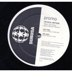 The Crystal Method Born Too Slow USED VINYL 12INCH 45 RPM PROMO