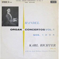 Georg Friedrich Händel / Karl Richter / Karl Richter Und Sein Kammerorchester Organ Concertos Vol. 1 Nos. 1 2 3 4 Vinyl LP USED
